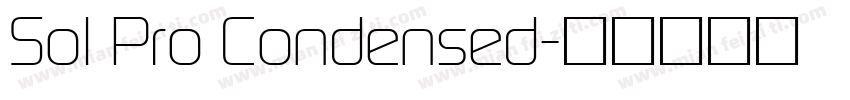 Sol Pro Condensed字体转换